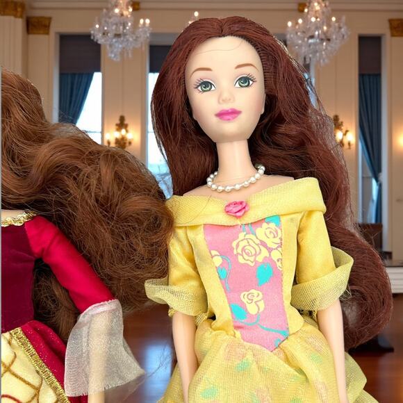 Vintage Disney Beauty and the Beast Vintage Premium Doll Light-Up Dress LOT - Picture 5 of 10